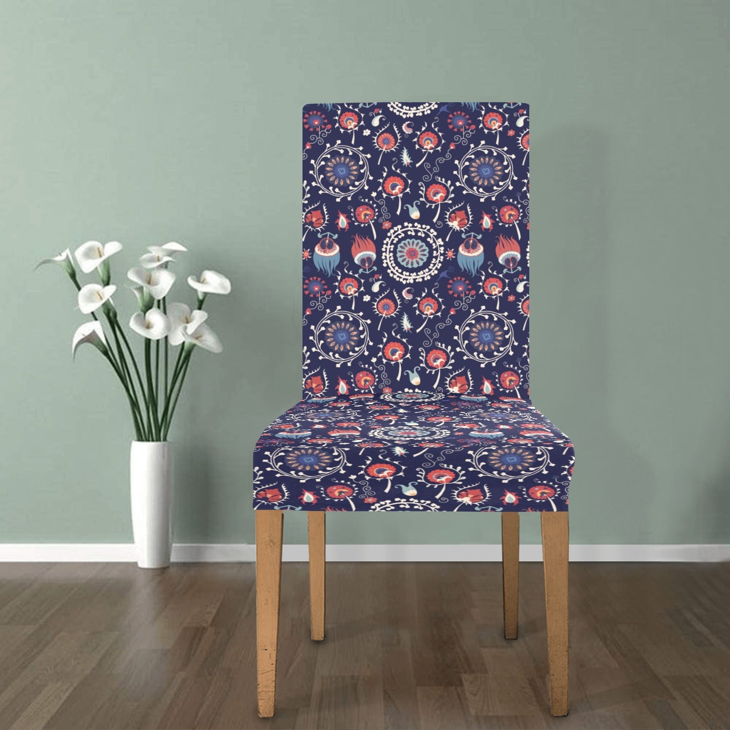 Suzani Print Design LKS305 Dining Chair Slipcover