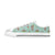 Sloth Print Design LKS305 Women's White Low Top Shoes