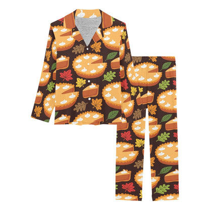Pie Pattern Print Design A03 Women's Long Pajama Set