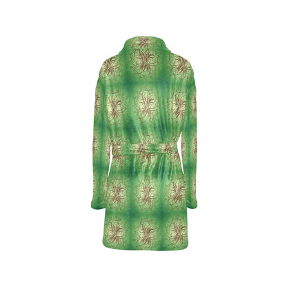 Celtic Pattern Print Design 05 Women's Fleece Robe