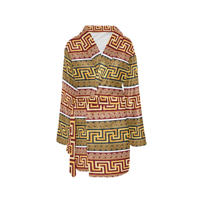 Ancient Greek Pattern Print Design LKS302 Women's Fleece Robe