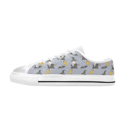 Witch Print Design LKS307 Women's White Low Top Shoes