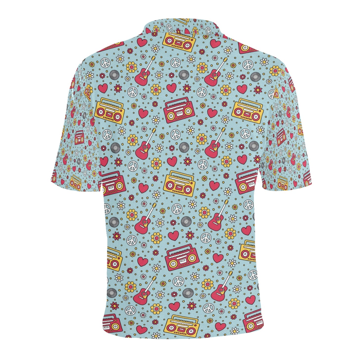Hippie Print Design LKS307 Men Polo Shirt