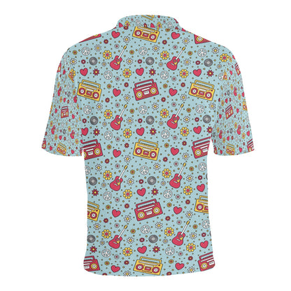Hippie Print Design LKS307 Men Polo Shirt