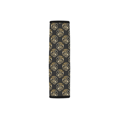 Skeleton Dragon Print Design LKS306 Car Seat Belt Cover