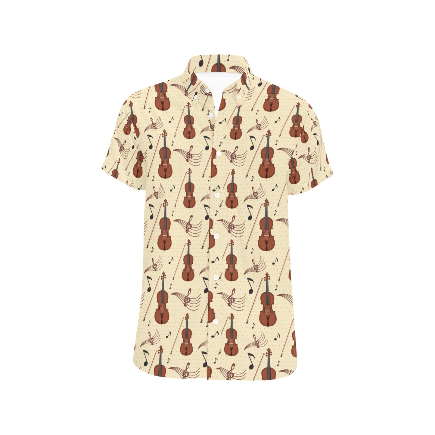 Cello Print Design LKS402 Men Short Sleeve Button Up Shirt