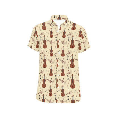 Cello Print Design LKS402 Men Short Sleeve Button Up Shirt