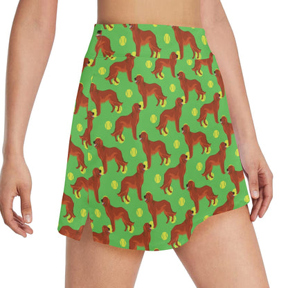 Setters Irish Print Design LKS302 17" Golf & Pickleball Skort with Pockets