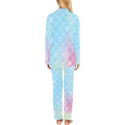 Rainbow Pattern Print Design A06 Women's Long Pajama Set