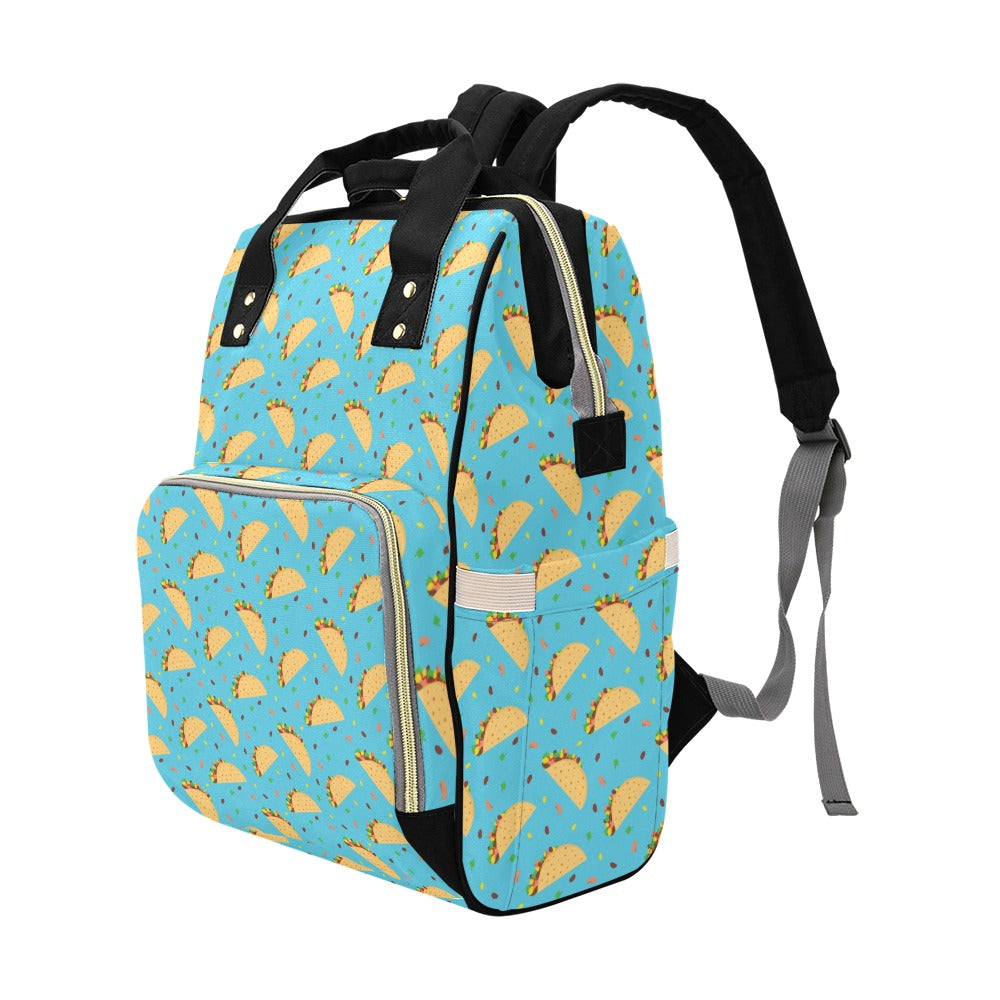 Taco Print Design LKS303 Diaper Bag Backpack