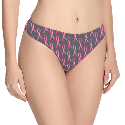 Breast Cancer Awareness Pattern Women's Thongs