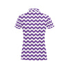 Chevron Purple Pattern Print Design 03 Women's Polo Shirt