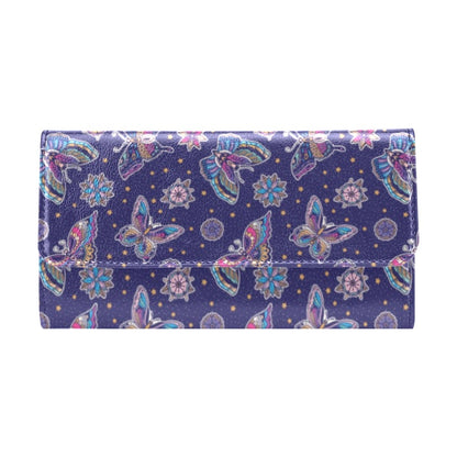 Butterfly Print Design LKS303 Women's Trifold Wallet