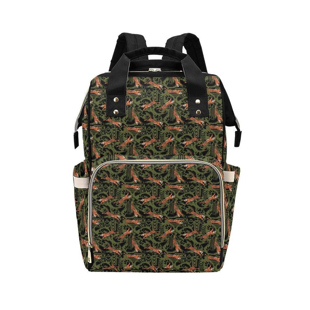 Tiger Pattern Print Design LKS303 Diaper Bag Backpack