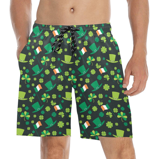 Shamrock Saint Patrick's Day Print Design LKS304 Men's Swim Trunks Beach Shorts