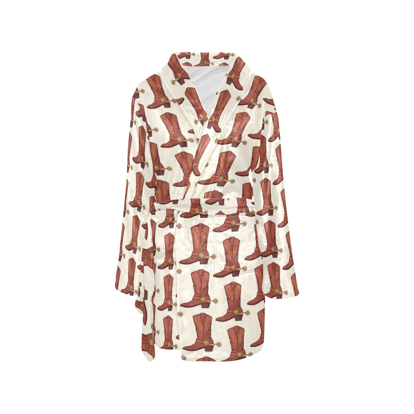 Cowboy Pattern Print Design 06 Women's Fleece Robe