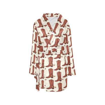 Cowboy Pattern Print Design 06 Women's Fleece Robe