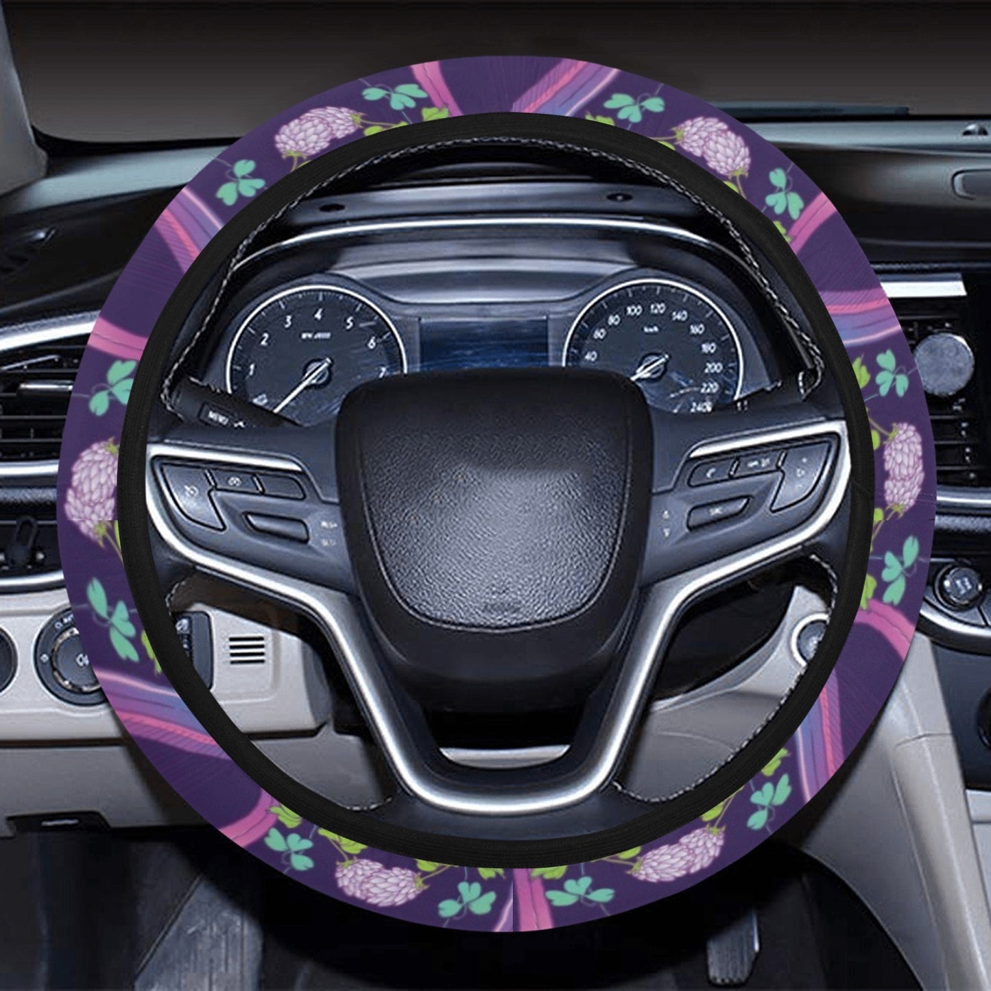 Harp Print Design LKS403 Steering Wheel Cover with Elastic Edge