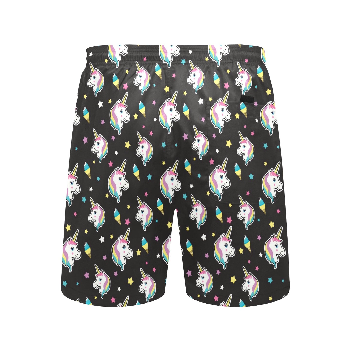 Unicorn Print Design LKS302 Men's Swim Trunks Beach Shorts