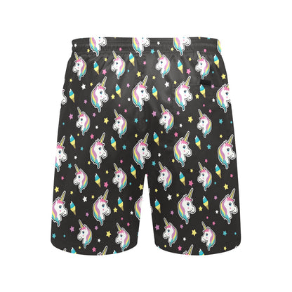 Unicorn Print Design LKS302 Men's Swim Trunks Beach Shorts