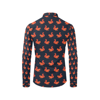 Squirrel Print Design LKS306 Men's Long Sleeve Dress Shirt