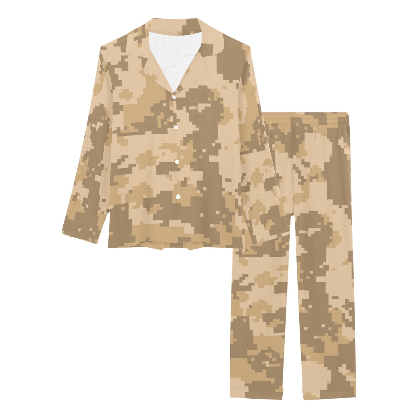 ACU Digital Desert Camouflage Women's Long Pajama Set