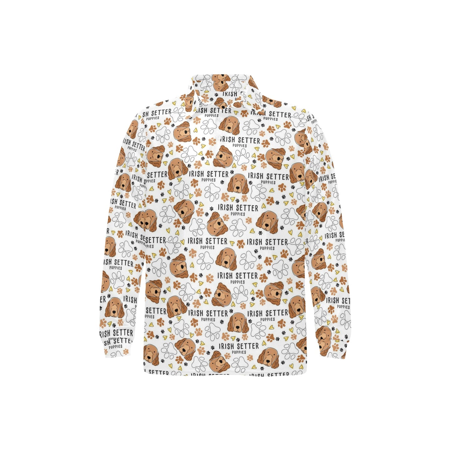 Setters Irish Print Design LKS301 Long Sleeve Polo Shirt For Men's