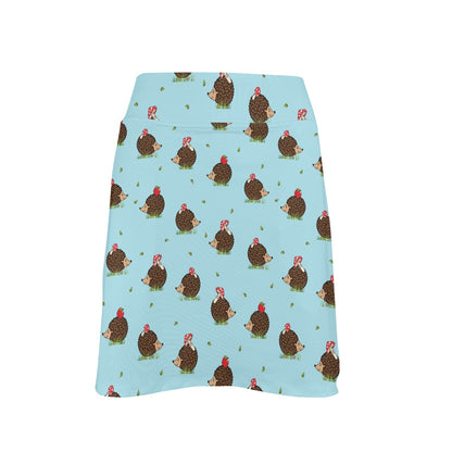 Hedgehog Print Design LKS402 17" Golf & Pickleball Skort with Pockets