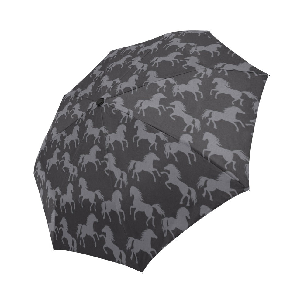 Horse Print Design LKS305 Anti-UV Automatic Umbrella