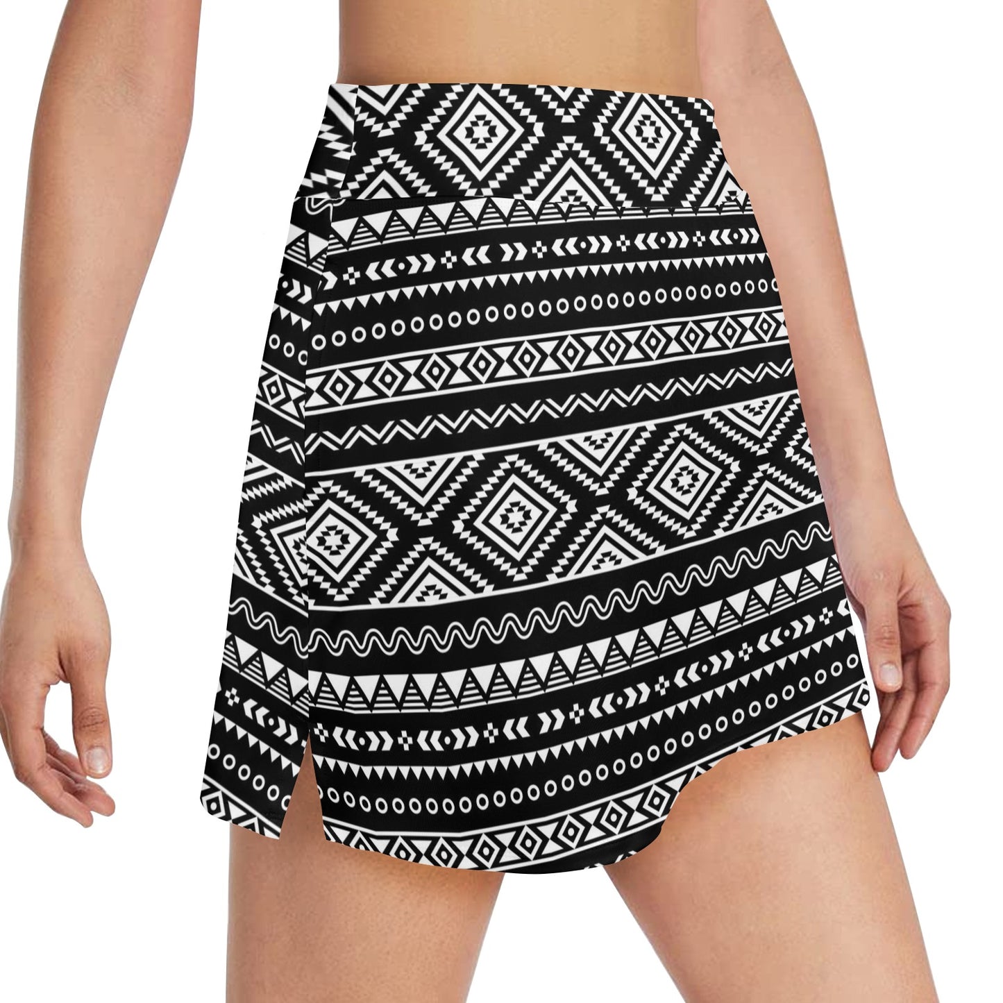 Tribal Pattern Print Design LKS301 17" Golf & Pickleball Skort with Pockets