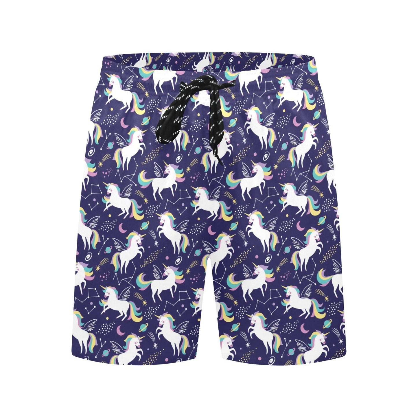 Unicorn Print Design LKS305 Men's Swim Trunks Beach Shorts