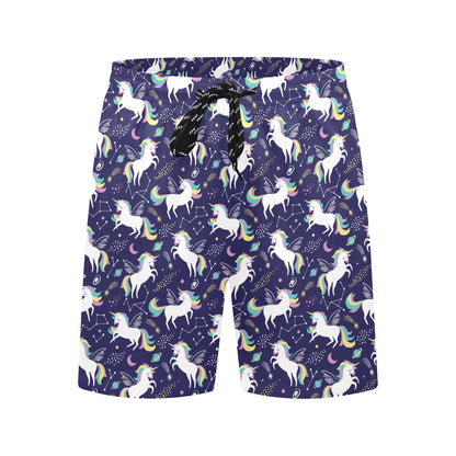 Unicorn Print Design LKS305 Men's Swim Trunks Beach Shorts