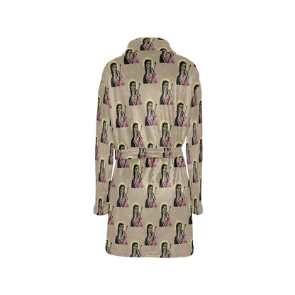 Christian Pattern Print Design 04 Women's Fleece Robe