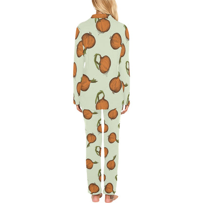 Onion Pattern Print Design A05 Women's Long Pajama Set