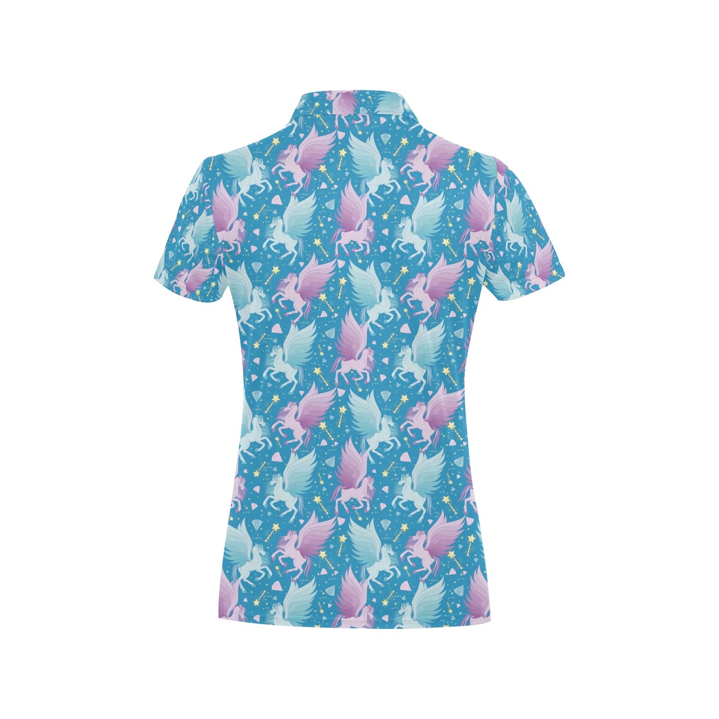 Pegasus Pattern Print Design 04 Women's Polo Shirt