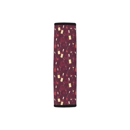 Wine Themed Print Design LKS302 Car Seat Belt Cover