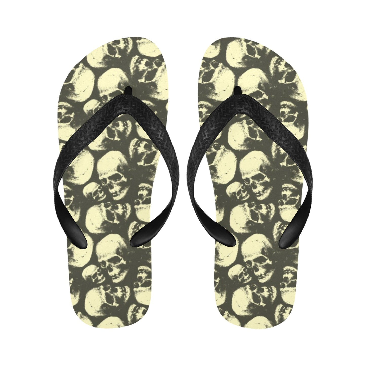 Skull Print Design LKS302 Flip Flops