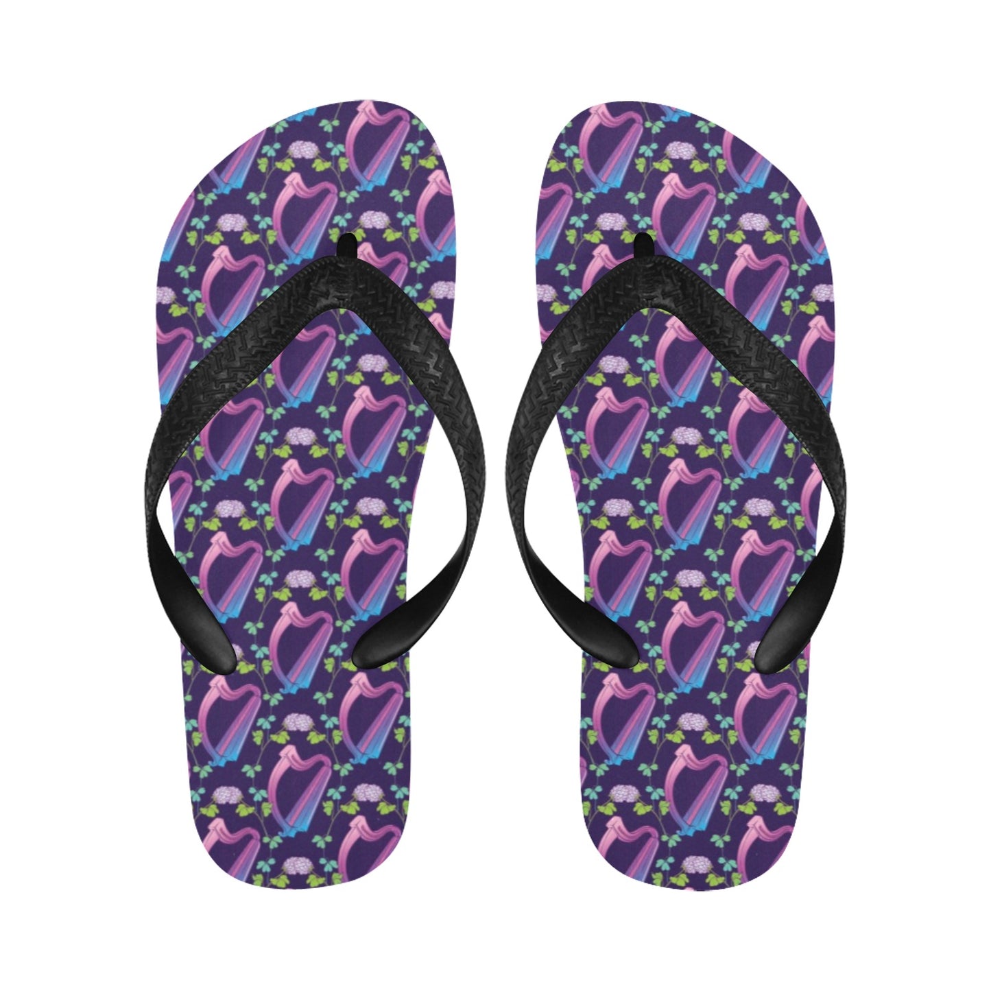 Harp Print Design LKS403 Flip Flops