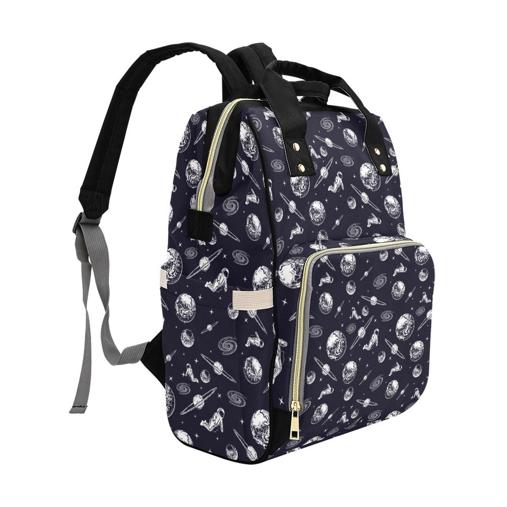 Space Astronaut Print Design LKS302 Diaper Bag Backpack