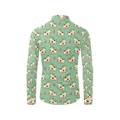 Cattle Print Design LKS402 Men's Long Sleeve Dress Shirt
