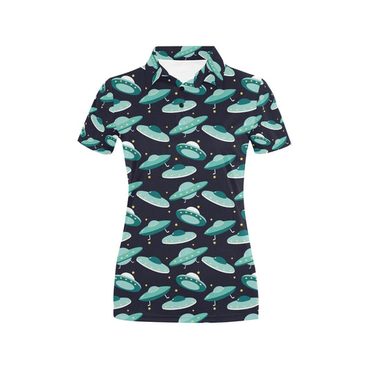 UFO Print Design LKS304 Women's Polo Shirt