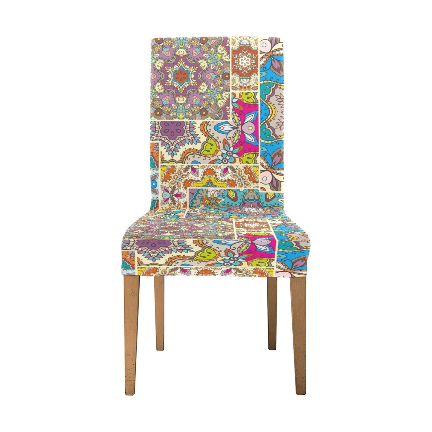 Patchwork Print Design LKS402 Dining Chair Slipcover