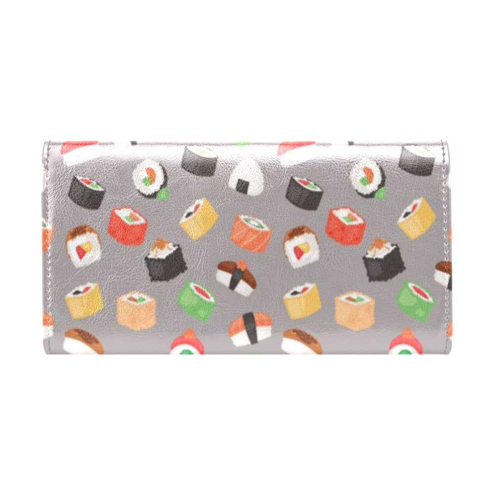 Sushi Print Design LKS307 Women's Trifold Wallet