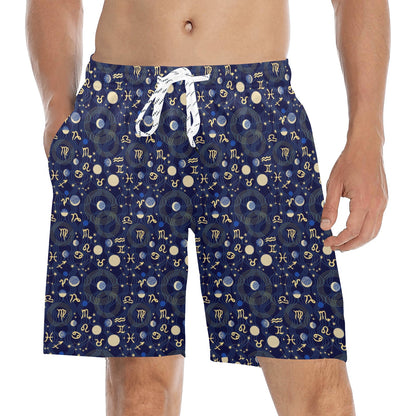 ZodiacThemed Design Print Men's Swim Trunks Beach Shorts