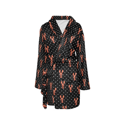 Lobster Print Design LKS401 Women's Fleece Robe