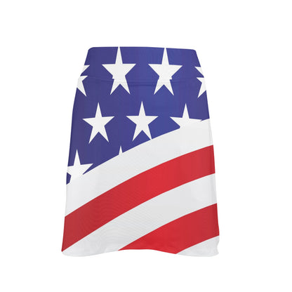 American flag Print 17" Golf & Pickleball Skort with Pockets