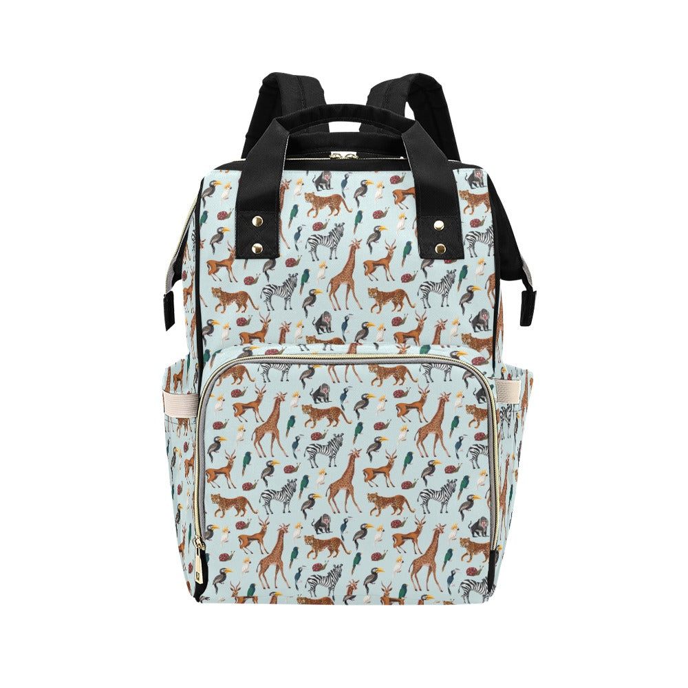 Safari Animal Print Design LKS306 Diaper Bag Backpack