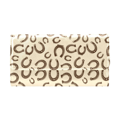Horseshoe Print Design LKS302 Women's Trifold Wallet
