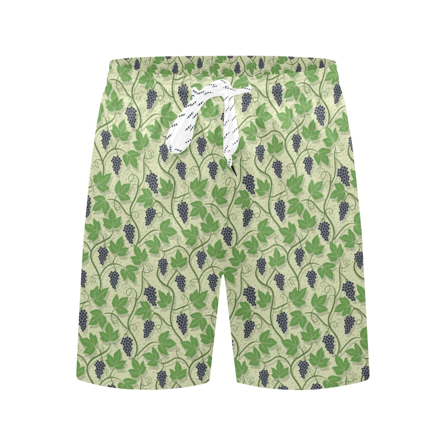 Wine Grape Thmed Print Men's Swim Trunks Beach Shorts