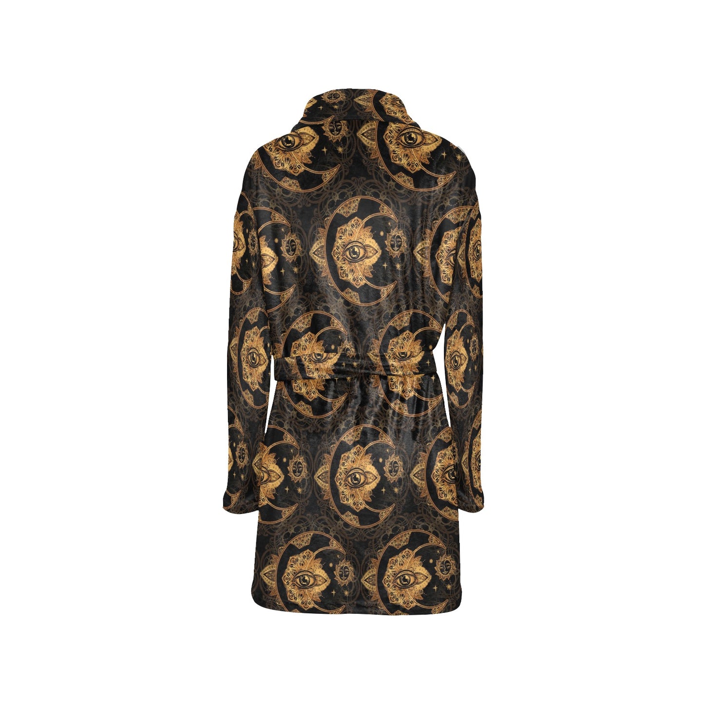 Sun Moon mandala Third eye Women's Fleece Robe